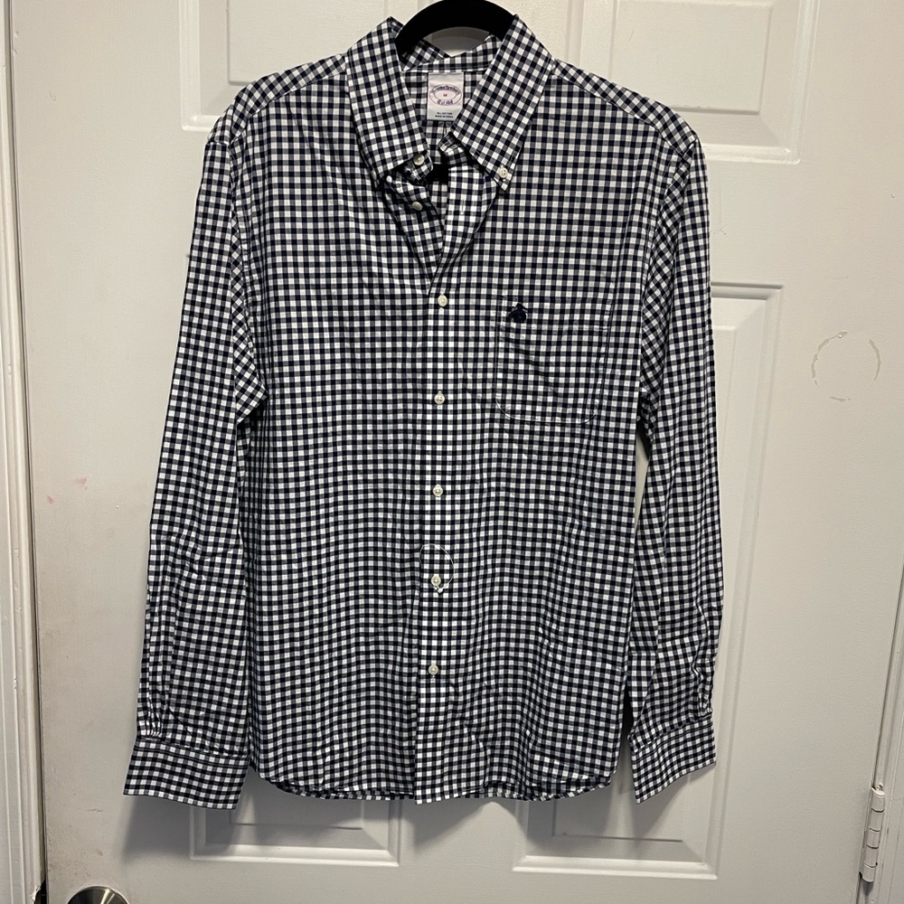 New Madison Fit Brushed Gingham Sport Shirt M